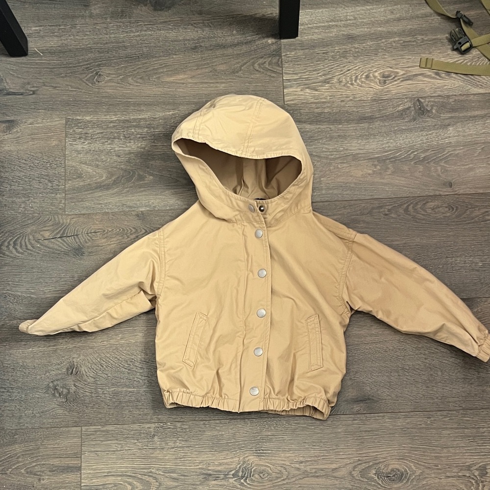 GAP Kids Beige Hooded Lightweight Jacket
